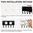 thumbnail image 3 of Deers with Flowers Mail Holder Organizer Wall Mount with Shelf Key Holder Key Rack with 5 Key Hooks for Wall Decorative, 3 of 6