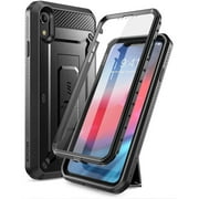 SUPCASE iPhone XR Case, Apple iPhone XR Full-Body Rugged Holster Case with Built-in Screen Protector - (Black)
