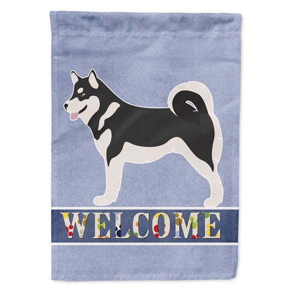 Alaskan Malamute Welcome Flag Canvas House Size