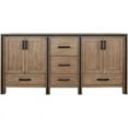thumbnail image 4 of Lexora Home Ziva 72" Vanity Cabinet in Rustic Barnwood, 4 of 6