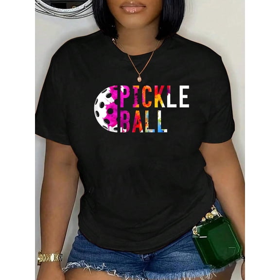 100% Cotton PICKLE BALL PLAYER PICKLEBALL T-Shirt Women's Men's Graphic Tee