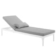 thumbnail image 4 of Modway Chaise Longue de Patio en Aluminium Perspective, Blanche et Grise, 4 of 6