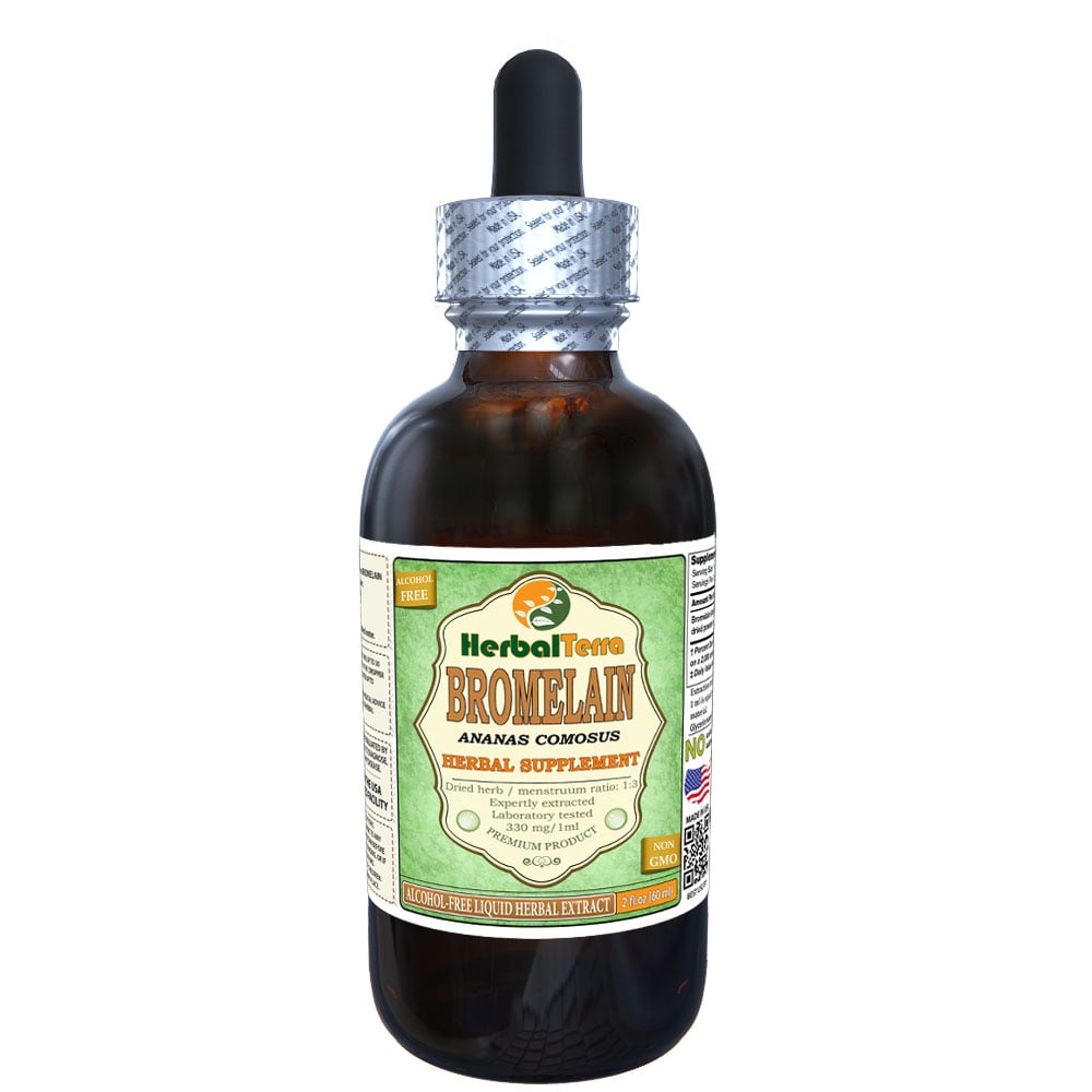 Bromelain (Ananas Comosus) Glycerite, Dried Powder AlcoholFREE Liquid