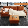 thumbnail image 4 of 78" Convertible Sectional Couches with Movable Storage Ottoman, 3 Seat L-Shape Sofa with USB Charge and 2 Cup Holder, Upholstered Comfy Sofa for Living Room, Apartment, Orange, 4 of 5