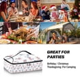 thumbnail image 7 of Iauyy Casserole Carrier for Hot Food Insulated Casserole Travel Carry Bag with Lid Food Warmer Bag for Party/Picnic,Fireworks and Stars, 7 of 7