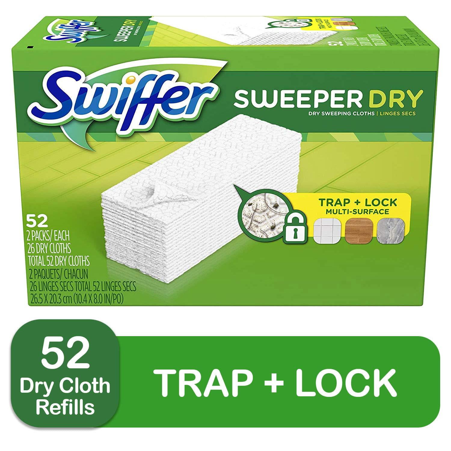 Swiffer Sweeper Dry Mop Refills for Floor Mopping and Cleaning, All