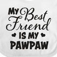 thumbnail image 4 of Inktastic My Best Friend is My Pawpaw with Hearts Boys or Girls Baby Bib, 4 of 4