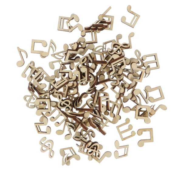 Wood Chips DIY Accessories Mini Toy Wooden Music Notes Tags Child Decorations 200 Pcs