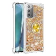 thumbnail image 2 of Funda para Samsung Galaxy Note 20 5G con Brillo Líquido Flotante, Purpurina, Parachoques y Anillo Giratorio Soporte, 2 of 5