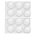 thumbnail image 1 of 12 Uds. Topes de puerta Protector de pared 40mm de diámetro transparente redondo suave fuerte PU manija de puerta de pared parachoques, 1 of 8