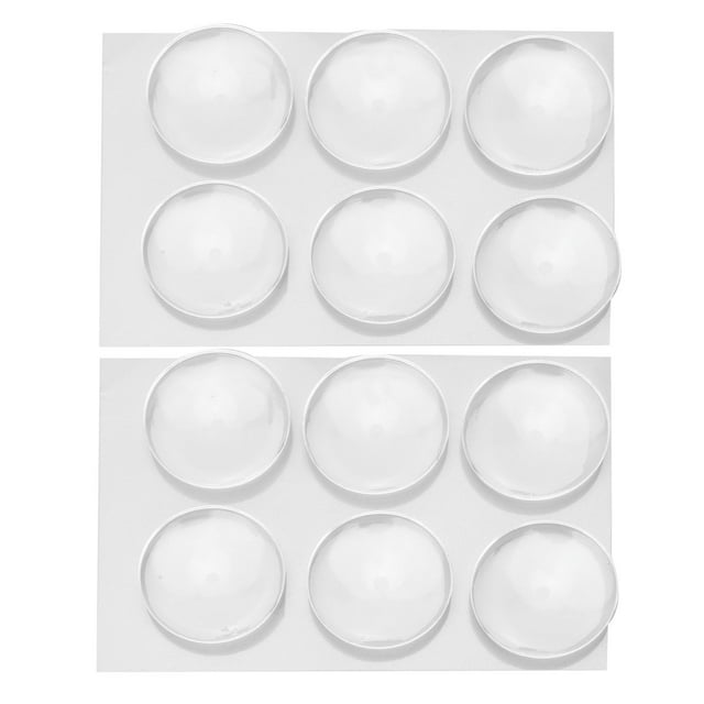 12 Uds. Topes de puerta Protector de pared 40mm de diámetro transparente redondo suave fuerte PU manija de puerta de pared parachoques
