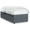 thumbnail image 4 of vidaXL Bed Frame Upholstered Box Spring Base Bedroom Furniture Velvet, 4 of 16
