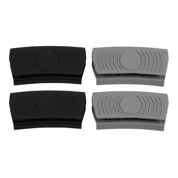 OUNONA 4-Pack Silicone Handle Covers for Frying Pans, Kitchen Safety Grip Protectors