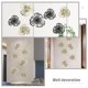 thumbnail image 3 of BESTYASH 5Ud Metálica De Pared Con Flores Realistas Para , Jardín Y Regalo De Hogar, 3 of 7