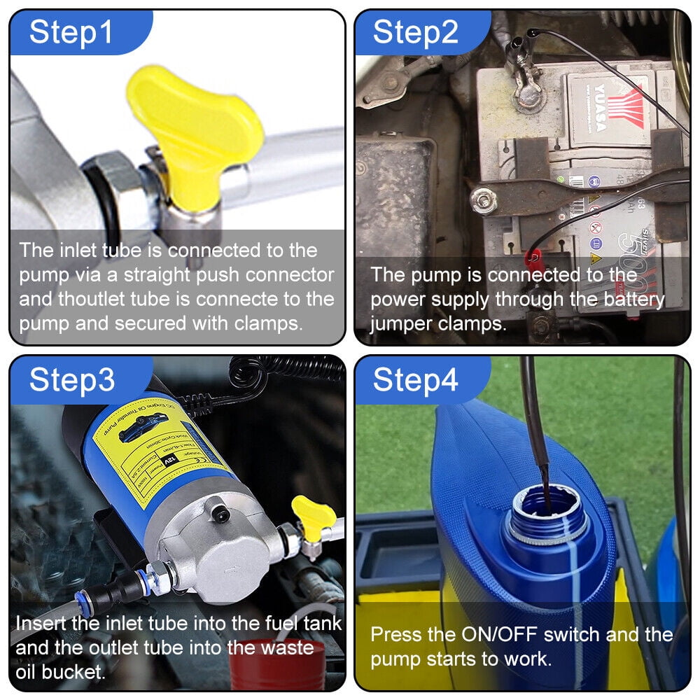 Electric Engine Oil Transfer Extractor Fluid Suction Pump Diesel Siphon USA