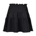 thumbnail image 4 of RUTAYY Women Skirt Flowy A-Line Skirt High Waisted Peplum Mini Skirt Pleated Cute Skirt Solid Color Flowy Swing Pleated Beach Skirts, 4 of 5