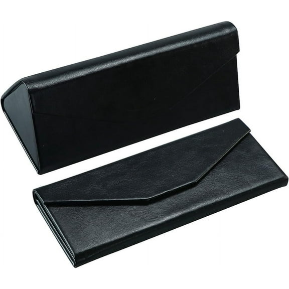 2 Pack Eyeglass Case Hard Shell with Foldable Design, Portable Sunglass Case for Glasses Protection , Lightweight