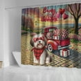 thumbnail image 4 of Be My Valentine's Havanese Truck Full of Love Flower Balloon Shower Curtain Havanese Dog Lover Gifts Idea Waterproof Bathroom Bathtub Curtain - 02029, 4 of 5