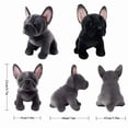 thumbnail image 5 of syligr Realistic Bulldog Stuffed Animal Plush Toy Lifelike Pet Replicas and Home Decor Soft Plush Gray Sitting Pose for Shelf and Bedroom Dog Lovers Gift, 5 of 9