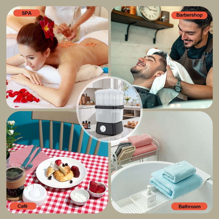 Double Layer Hot Towel Steamer, 450W Fast Heating Portable Towel