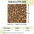 thumbnail image 2 of Yellow and Brown Of Leopard Print Square Fitted Tablecloth with Elastic Edge,Square Table Cover,Washable Elastic Table Cover for Home Kitchen Party Decor 34"x34", 2 of 6