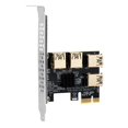 thumbnail image 2 of Tarjeta adaptadora PCIE PCIE 1 a 4 USB Multiplier Hub Riser Converter para minería, 2 of 5