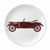 Geometric Classic Cars Brown Outline Plate Decorative Porcelain Salver Tableware Dinner Dish