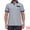 Gray, variant on DARING DIVA Men's Short Sleeve Western Retro Stretch Color-Block Polo Shirts S Blue