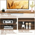 thumbnail image 2 of Modern Wood TV Console Stand with Storage up to 55 inch for Living Room, Bedroom (Brown), 2 of 10