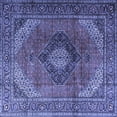 thumbnail image 1 of Ahgly Company Indoor Square Medallion Blue Traditional Area Rugs, 8' Square, 1 of 4