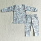 thumbnail image 1 of Conjunto de ropa de dormir para niños pequeños, conjunto de mallas y pantalones de Halloween, fantasma, Horror, púrpura, a rayas, otoño, 1 of 2