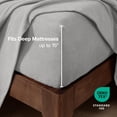 thumbnail image 5 of Bare Home Cozy Fleece Fitted Sheet - Extra Plush Polar Fleece - Deep Pocket Bed Sheet - Twin, Light Gray, 5 of 7