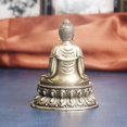 thumbnail image 3 of Estatua de Buda de latón envejecido, grande, 4,9 cm x 6,3 cm, meditación F, 3 of 3