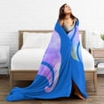 thumbnail image 5 of Navy Blue Magic Conch Throw Blanket, Super Soft Anti-Pilling Flannel Bed Blankets, 50"x40", 5 of 8