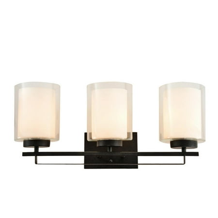 Trellis Rustic 3 Light - Design House 578161 Impala 3-Light Vanity Light, Rustic Bronze
