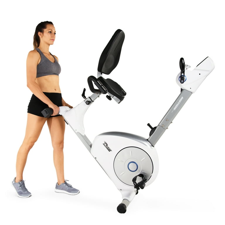 Velocity Exercise Dual Motion Recumbent Exercise Bike in White