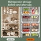 thumbnail image 5 of Caja de almacenamiento grande con asa, ideal para guardar cosas en la cocina, en el armario de la cocina o como caja de refrigerador, 4 piezas, transparente, 5 of 5