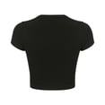 thumbnail image 3 of Zylarhe Womens Summer Tops Women's Fashion Letter Print Crop T Shirt Casual Short Sleeve Crew Neck Top Comfortable Stylish Trendy Tee, 3 of 4
