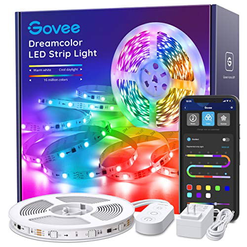 Govee 32.8Ft LED Strip Lights RGBIC App Control Light Strip with Segmented Sync 