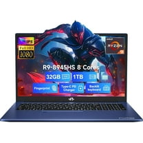 Nimo Gaming Laptop 17.3" Ryzen 9 8945HS,32GB RAM, 1TB SSD, Radeon 780M Graphics, PD 100W Type-C 4.0, AI&VR Ready Copilot  PC, Backlit Keyboard Fingerprint