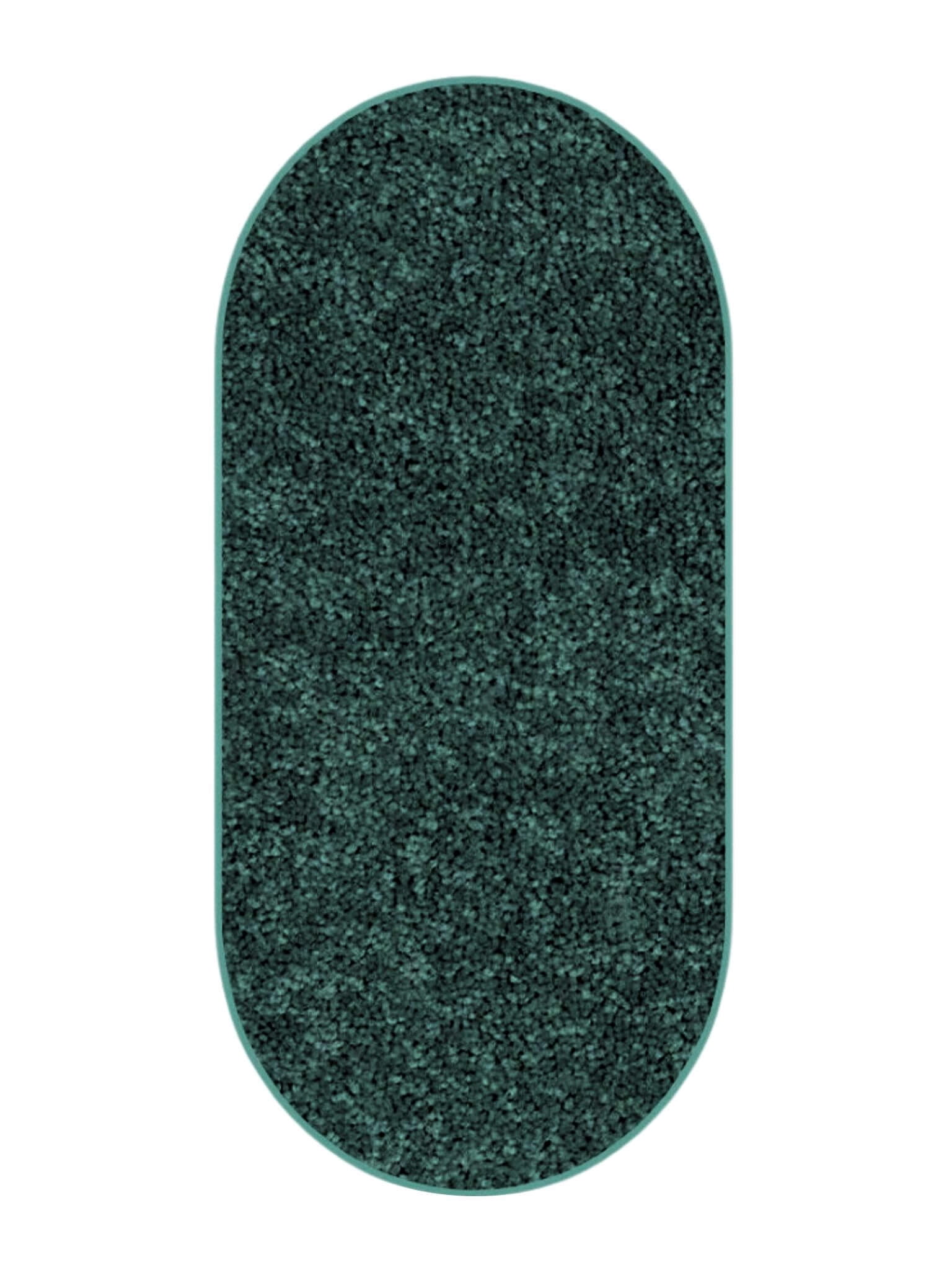 Koeckritz Rugs Kid Crossing Soft Area Rug, 4'x6' Oval, Solid Green for Bedroom, Living Room
