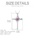 thumbnail image 3 of WINNICACA Sterling Silver Faith Cross Tourmaline Necklace October Birthstone Religious Crucifix Jewelry Birthday Anniversary Mothers Valentines Day Gifts for Women, 3 of 9