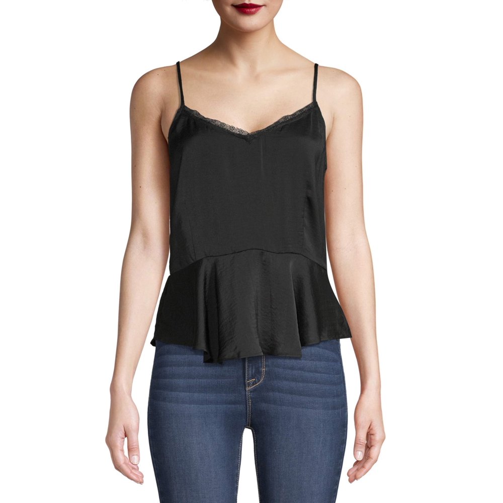 Love Sadie - Love Sadie Women's Satin Lace Peplum Cami - Walmart.com ...