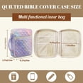 thumbnail image 5 of TSOVTHRID Purple Pink Marble Print Bible Case for Christian, Bible Carrying Case Quilted Sturdy, Portable Bibles Bags for Women Men Daily Use, 10.6 x 8.3 x 2.2 Inch, 5 of 7