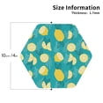 thumbnail image 2 of Leather Coasters with Heat-resistant for Drinks, lemon blue -标题2 Hexagon, 2 of 5
