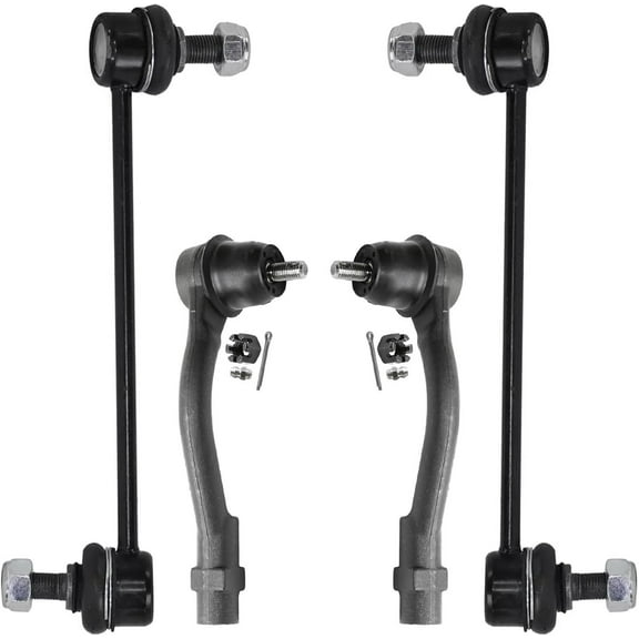Detroit Axle - Front Tie Rods Sway Bars for 2010-2013 Kia Soul 2 Outer Tie Rod End Links 2 Stabilizer Sway Bar End Links 2011 2012 Replacement