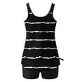 thumbnail image 6 of nerohusy Women's Striped Tankini,Tankini Bathing Suit for Womens Conservative Swimsuits Tankini with Boyshort Modest Two Piece Swimsuits Swimdress Black,XL, 6 of 6
