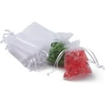 thumbnail image 1 of 50 bolsas de organza para regalo con cordón ajustable, ideales para bodas, fiestas y Navidad., 1 of 4
