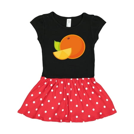 

Inktastic Orange Fruit Gift Toddler Girl Dress