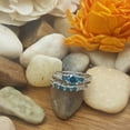 thumbnail image 2 of Dazzlingrock Collection 1.15 Carat (ctw) 14k Round Blue & White Diamond Ladies Bridal Engagement Ring Matching Band Set 1 1/4 CT, White Gold, Size 7, 2 of 5